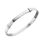 Beginnings Plain Silver Expandable Baby Bangle