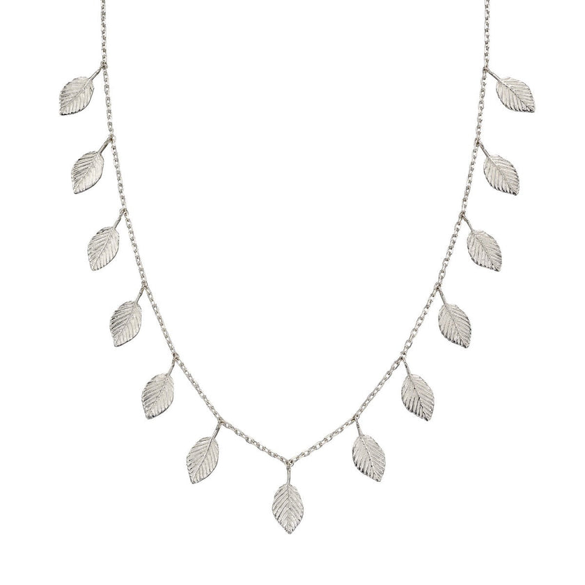 Beginnings Silver Multi Leaf Necklace