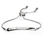 D For Diamond ID Toggle Bracelet with Diamond