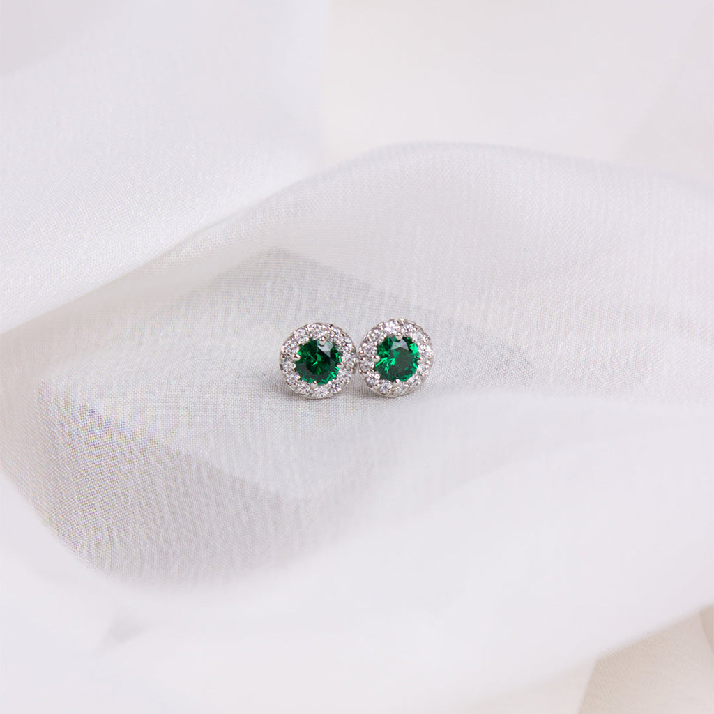 Diamonfire Round Colour Pave Stud Earrings