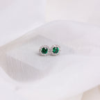 Diamonfire Round Colour Pave Stud Earrings