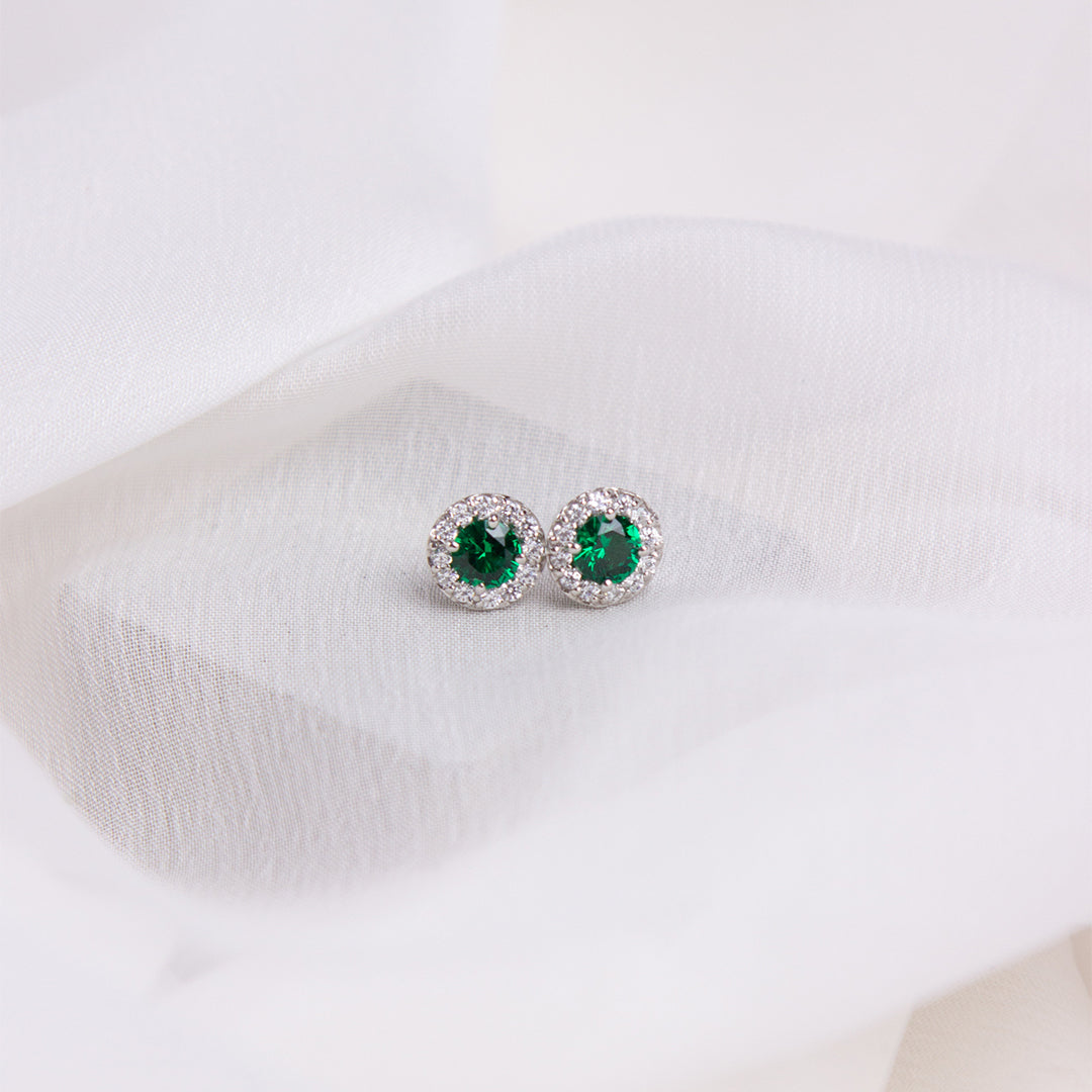 Diamonfire Round Colour Pave Stud Earrings