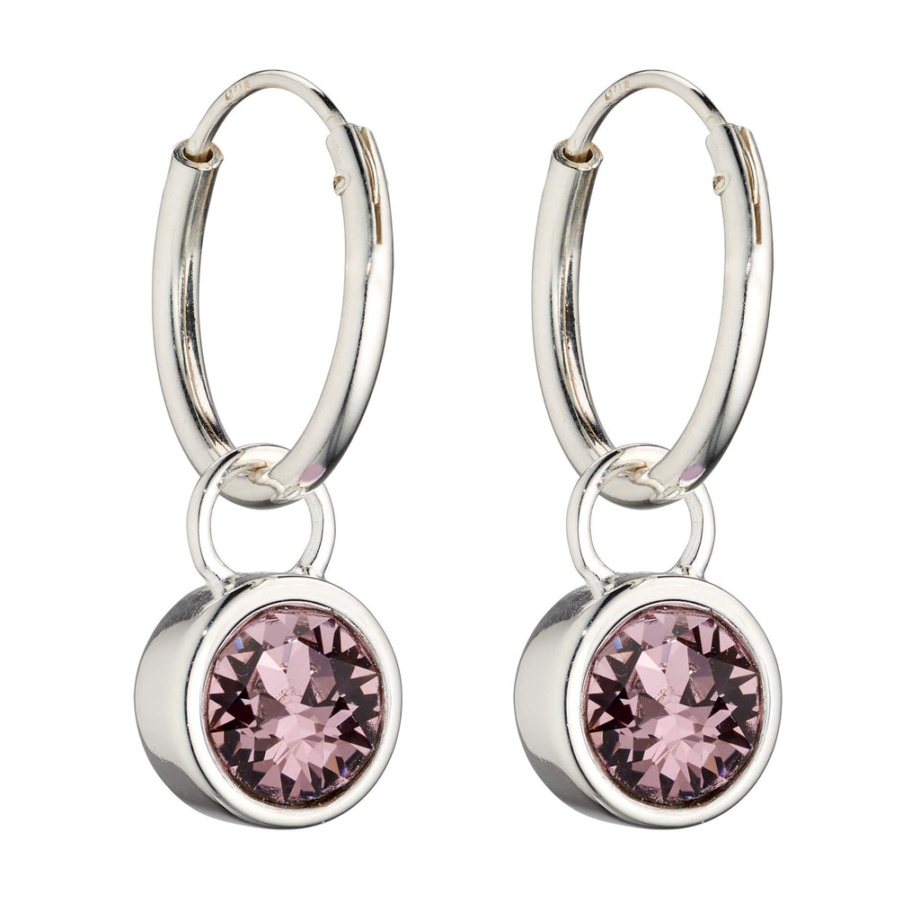 Beginnings Crystal Birthstone Hoop Earring Charms