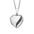 Beginnings Marcasite Heart Locket Pendant