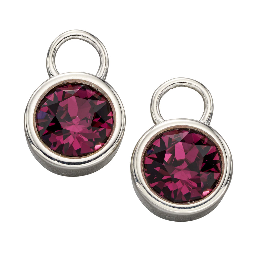 Beginnings Crystal Birthstone Hoop Earring Charms