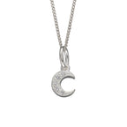 Beginnings Pave Set Crescent Moon Pendant with Cubic Zirconia