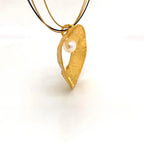 Sea & Moon Large Necklace, Sterling Silver with Gold Plate