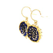 Dance of Stamens Medium Earring, Gold Plated Earring with Lapis Lazuli