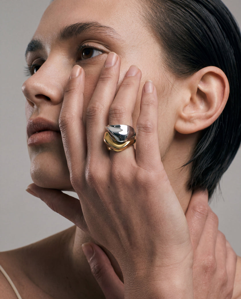 Seren Double Ring | Mixed Materials