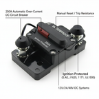 250A 12V/24V/48V Automatic over-current DC circuit breaker