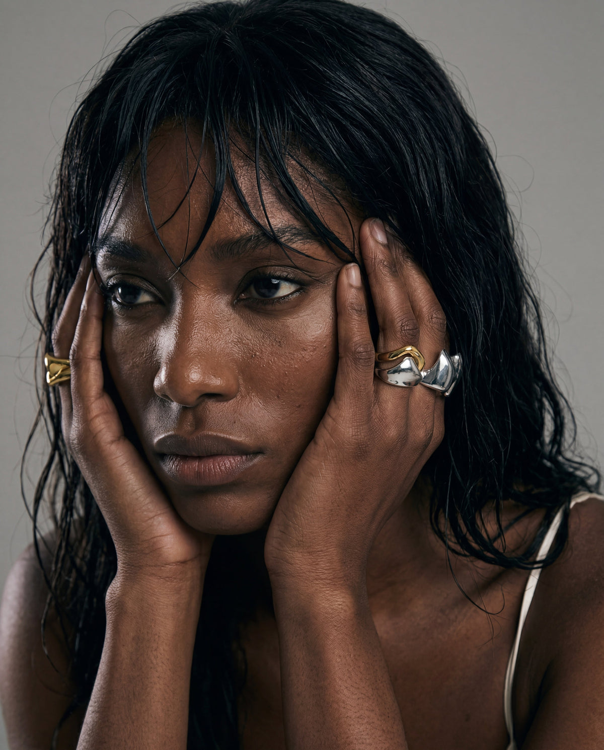 Seren Double Ring | Mixed Materials