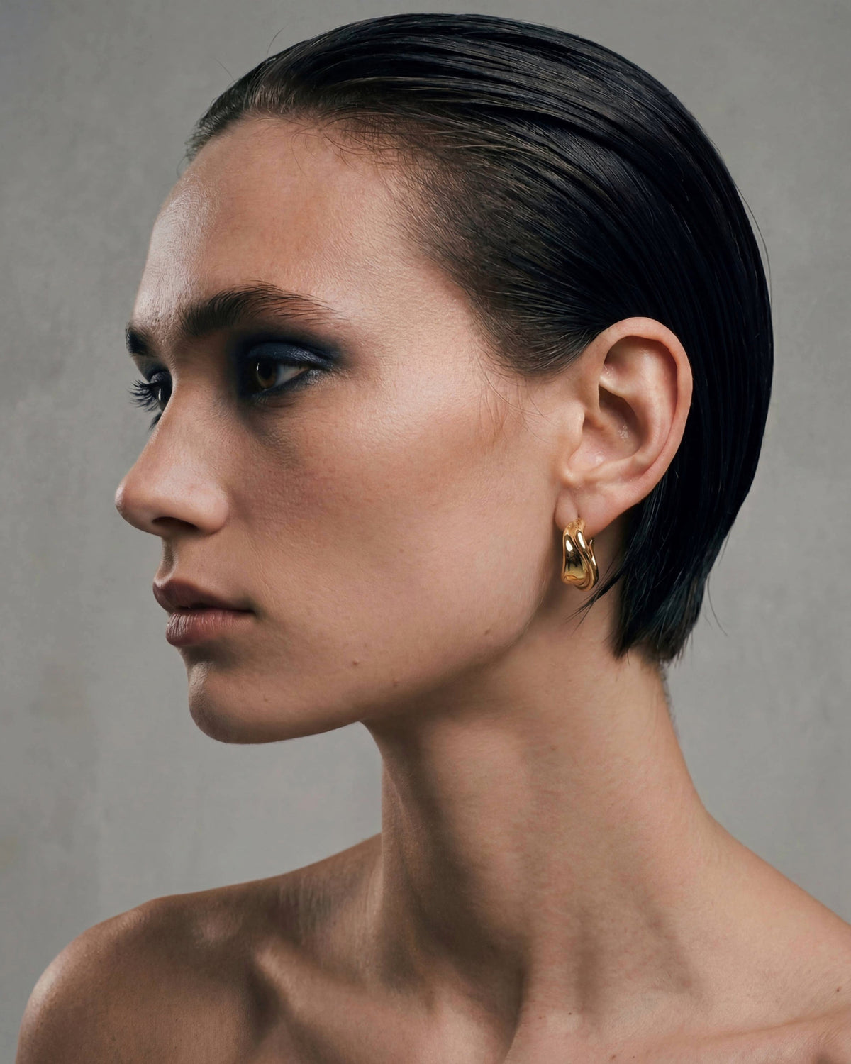Milos Wave Hoops | Gold Vermeil