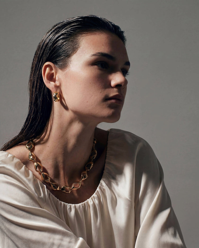 Élan Sculpted Necklace | Gold Vermeil