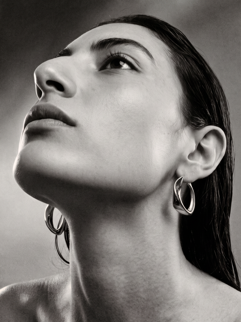 Seren Large Hoops | Sterling Silver