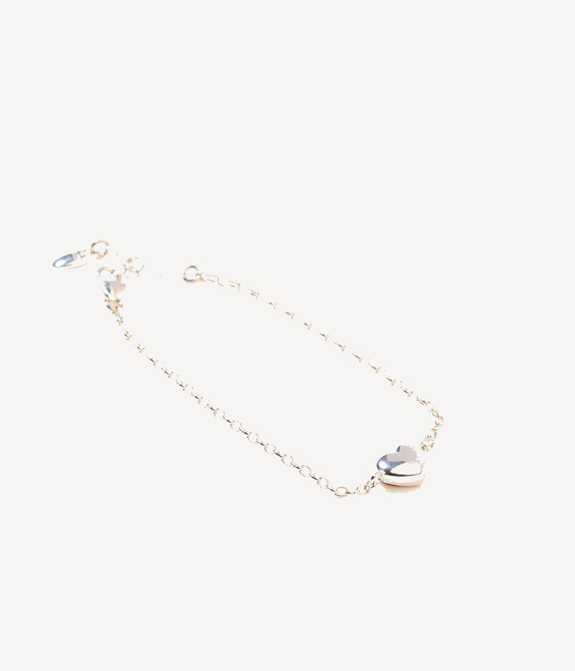 Reversible Dainty Amber Heart Bracelet