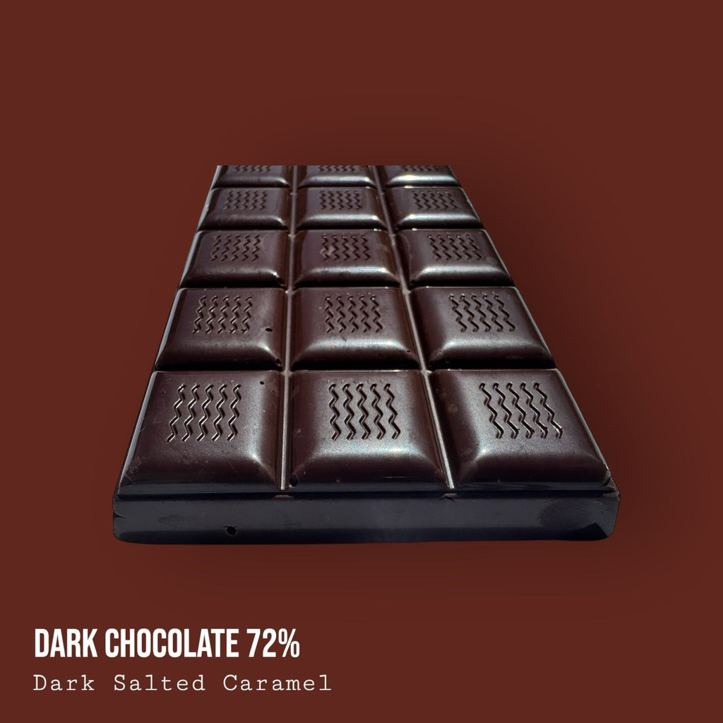 Single Origin Dark Perú 72% with Dark Chocolate Salted Caramel 110g
