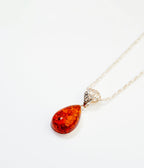 Collier pendentif Éthéré Ambre