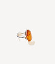 Amber Ripple Ring