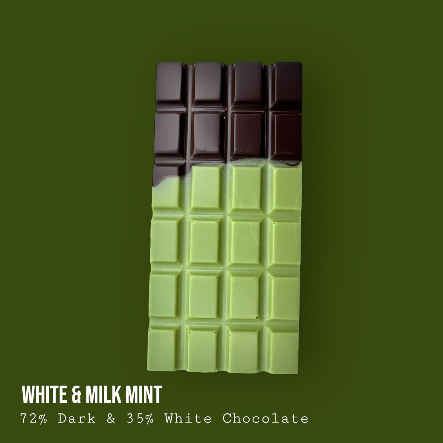 Dark & White Chocolate with White & Milk Mint Chocolate Filling 220g