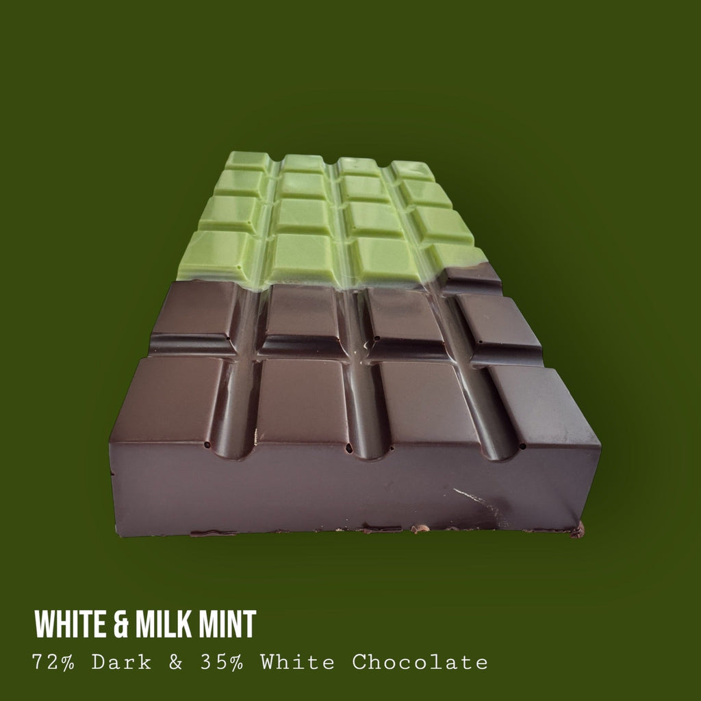 Dark & White Chocolate with White & Milk Mint Chocolate Filling 220g
