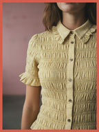 Astrid Gingham Blouse - Yellow