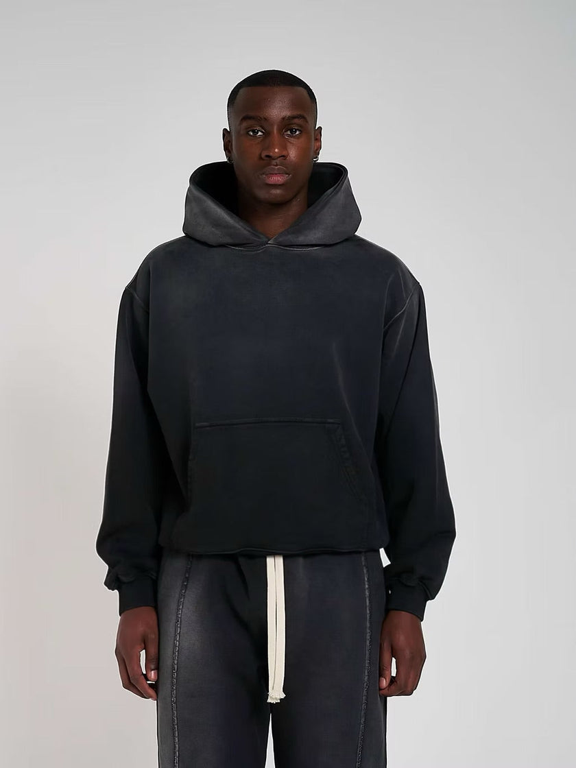 BLANK HEAVYWEIGHT FADE OUT HOODIE BLACK