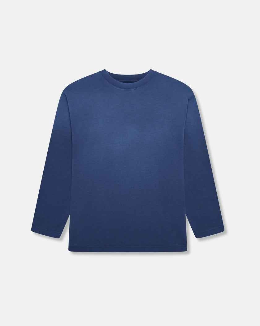BLANK HEAVYWEIGHT FADE OUT LONGSLEEVE TEE BLUE