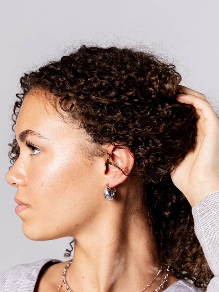 Sterling silver Hoop Earrings – Zadie | No More Nobody