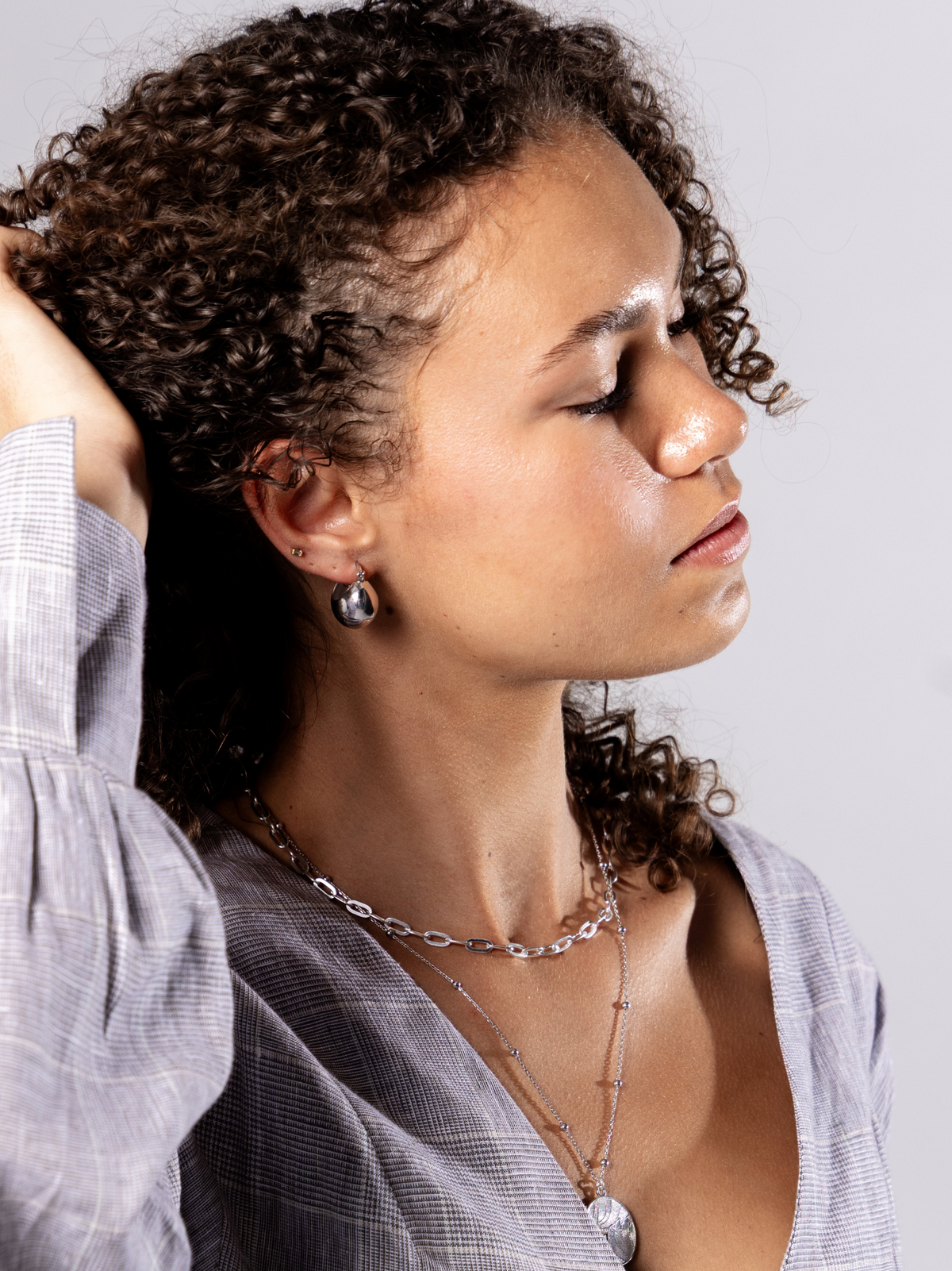 Sterling silver Hoop Earrings – Zadie | No More Nobody