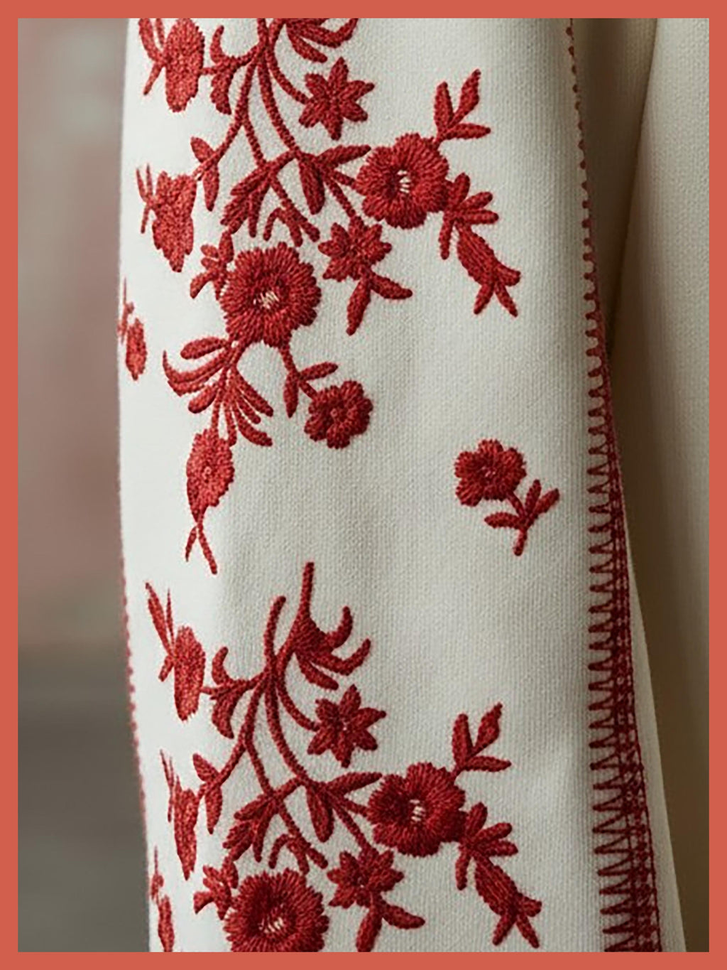 Catalina Embroidered Sweater In Cream