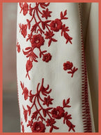 Catalina Embroidered Sweater In Cream