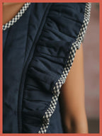 Aster Padded Frill Gilet - Dark Navy