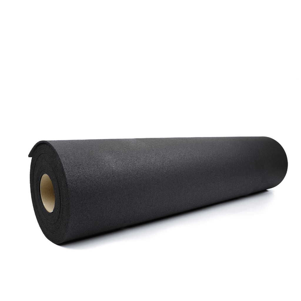 Jet Black Rubber Flooring Roll – 10m²