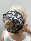 Organic Cotton red rose & black skull scrunchie - Azaria | No More Nobody