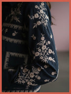Sienna Embroidered Cropped Shirt In Dark Navy
