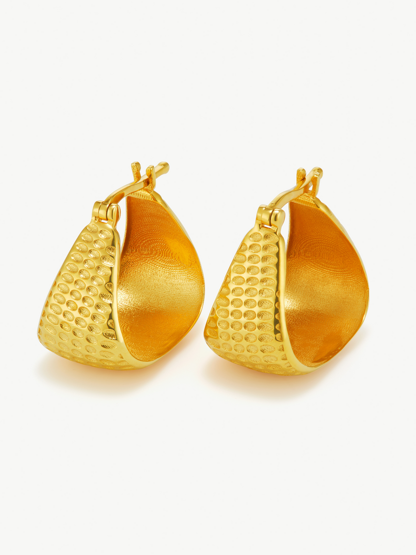 Gold Vermeil hoop earrings – Angela | No More Nobody