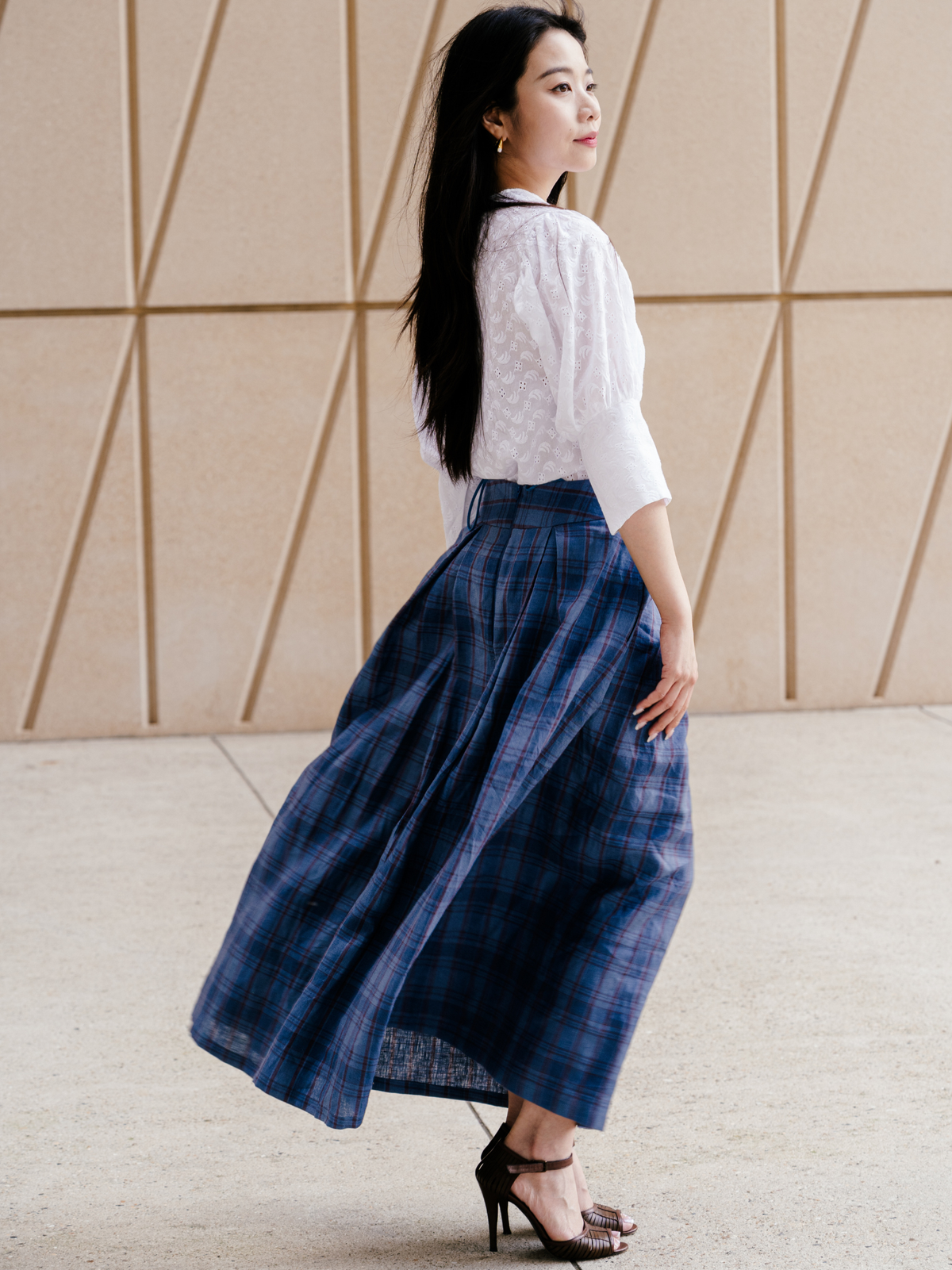 Maxi skirt with pockets Organic Linen – Valery | No More Nobody