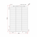 60W black semi-flexible fibreglass solar panel with durable ETFE coating