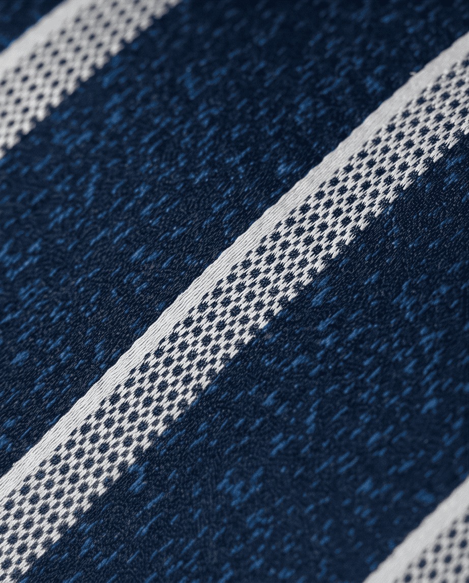 Classic Navy and Silver Stripe Tie