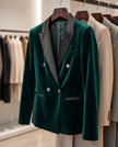 Green Double Breasted Dinner Jacket