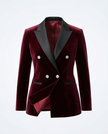 Burgundy Double Breasted Dinner Jacket