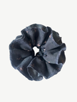 Organic Cotton pink flamingoes denim scrunchie - Azaria | No More Nobody
