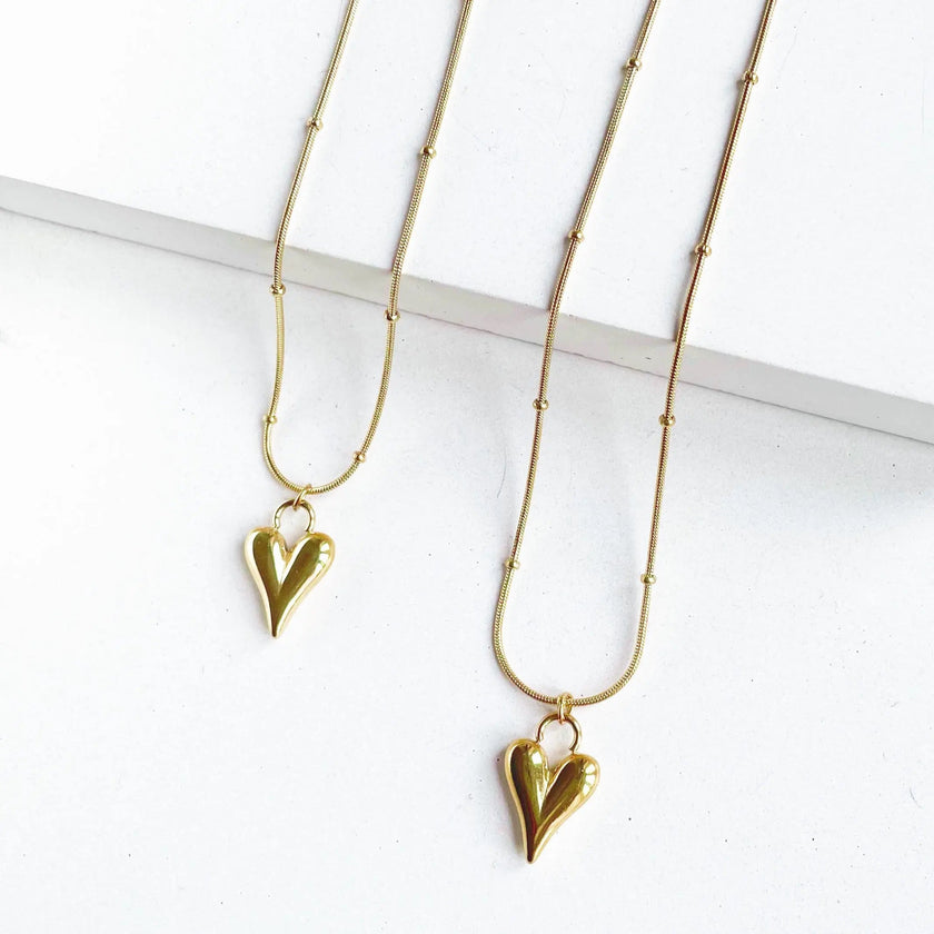 Marlie Gold Stylised Heart Chain