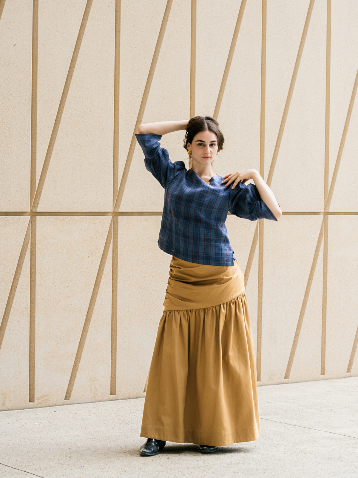 Gathered Maxi skirt Organic cotton – Hilda | No More Nobody