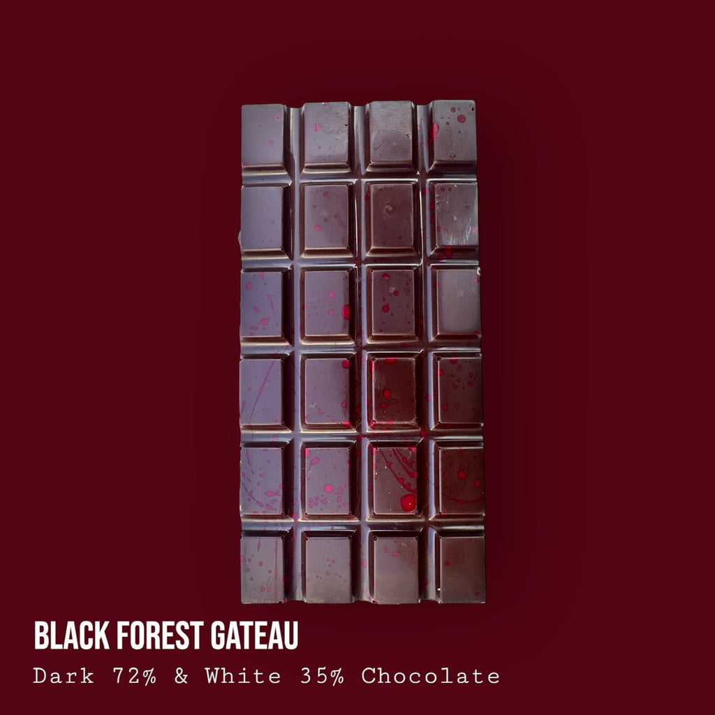 Black Forest Gateau Inspired Dark & White Chocolate Dessert Bar 250g