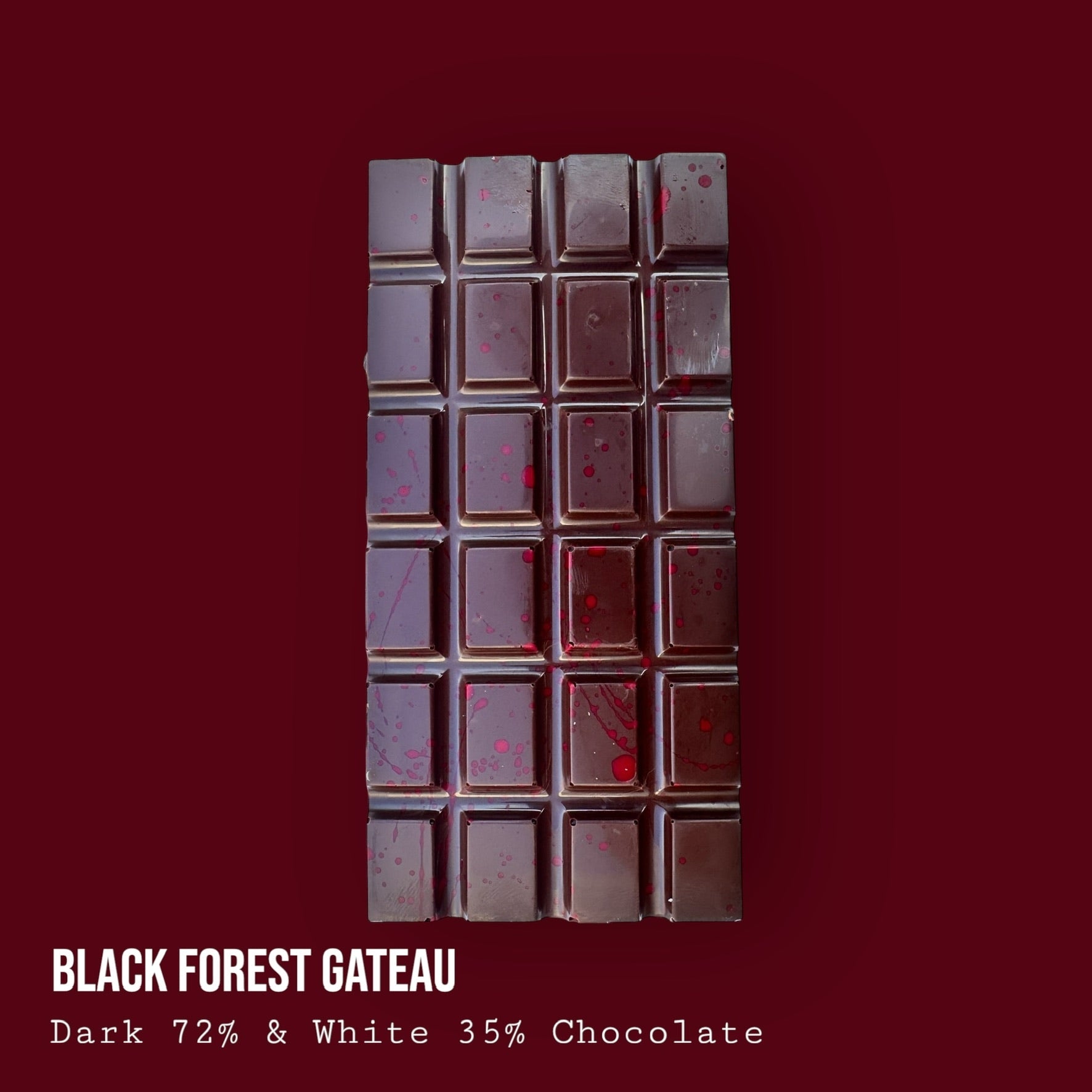 Black Forest Gateau Inspired Dark & White Chocolate Dessert Bar 250g