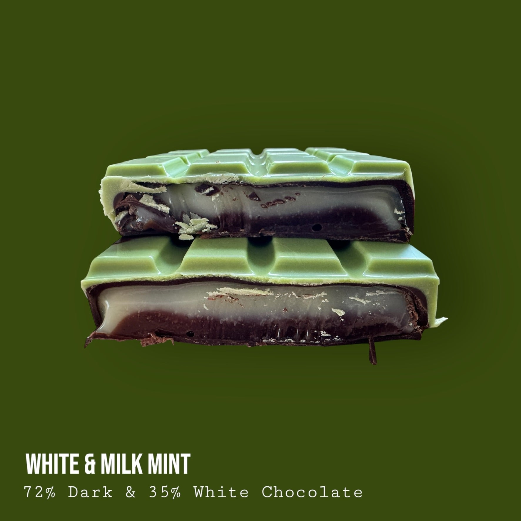 Dark & White Chocolate with White & Milk Mint Chocolate Filling 220g