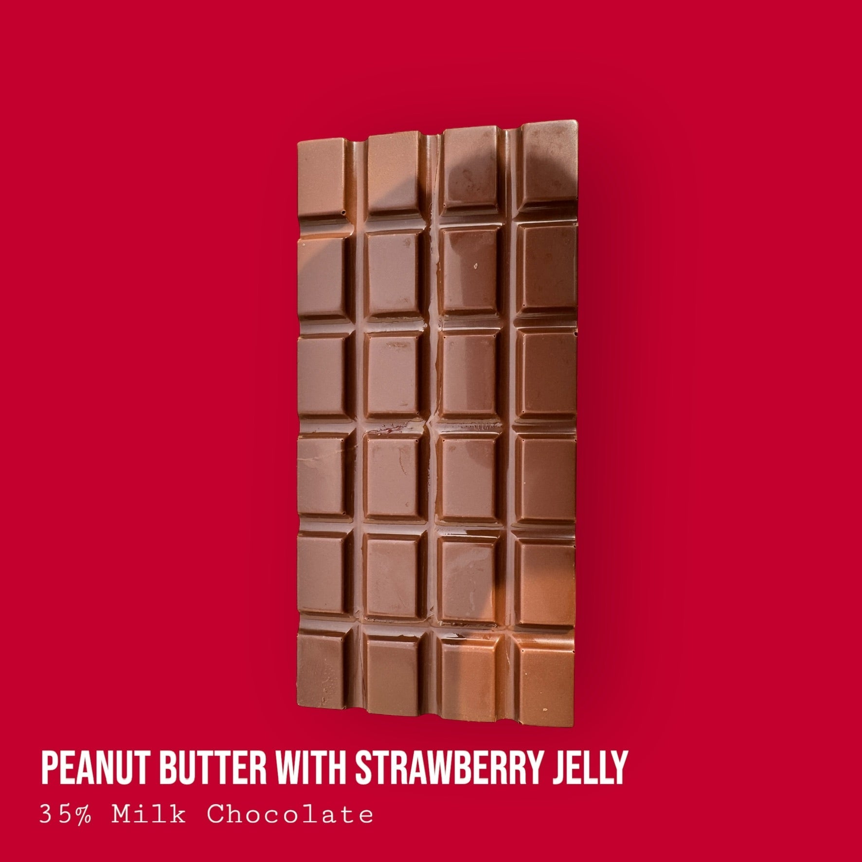 Crunchy Peanut Butter with Strawberry Jelly Topped with Salted Peanuts in Milk Chocolate 230g