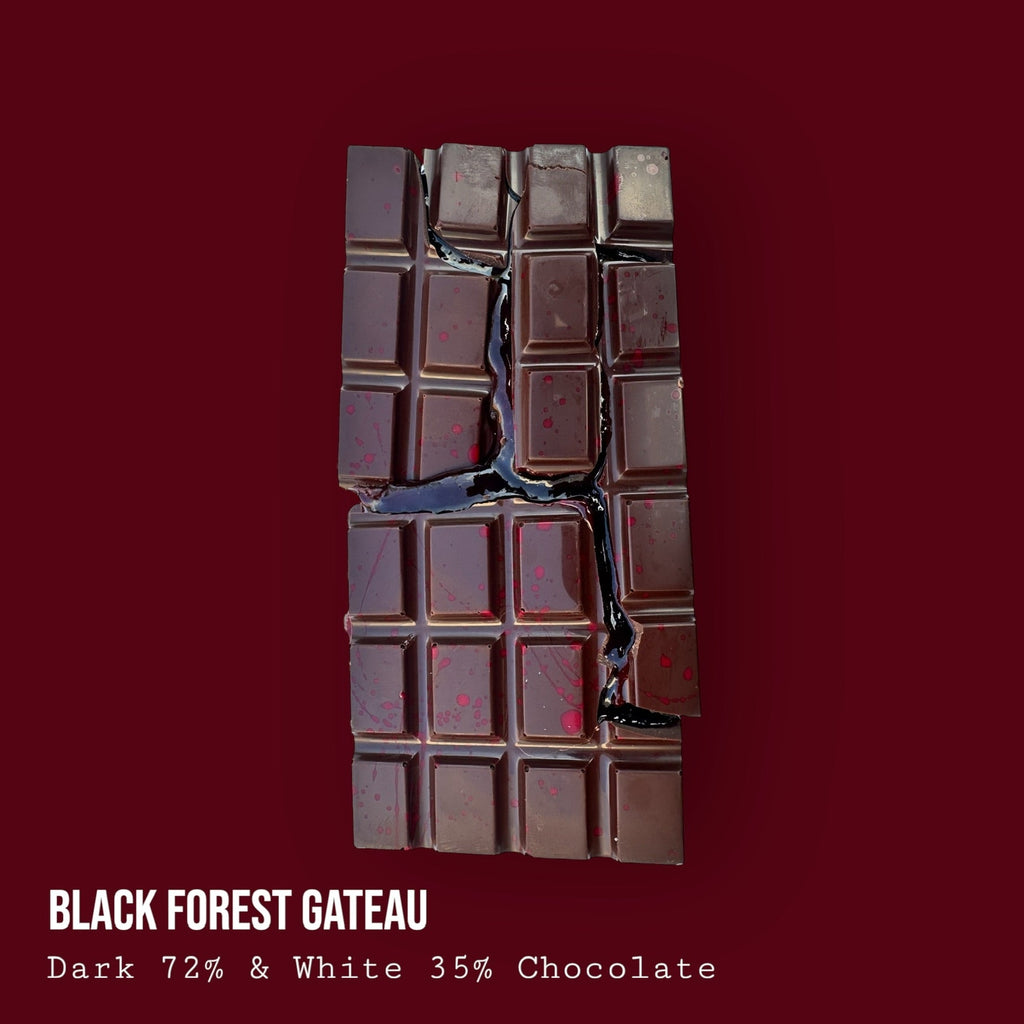 Black Forest Gateau Inspired Dark & White Chocolate Dessert Bar 250g