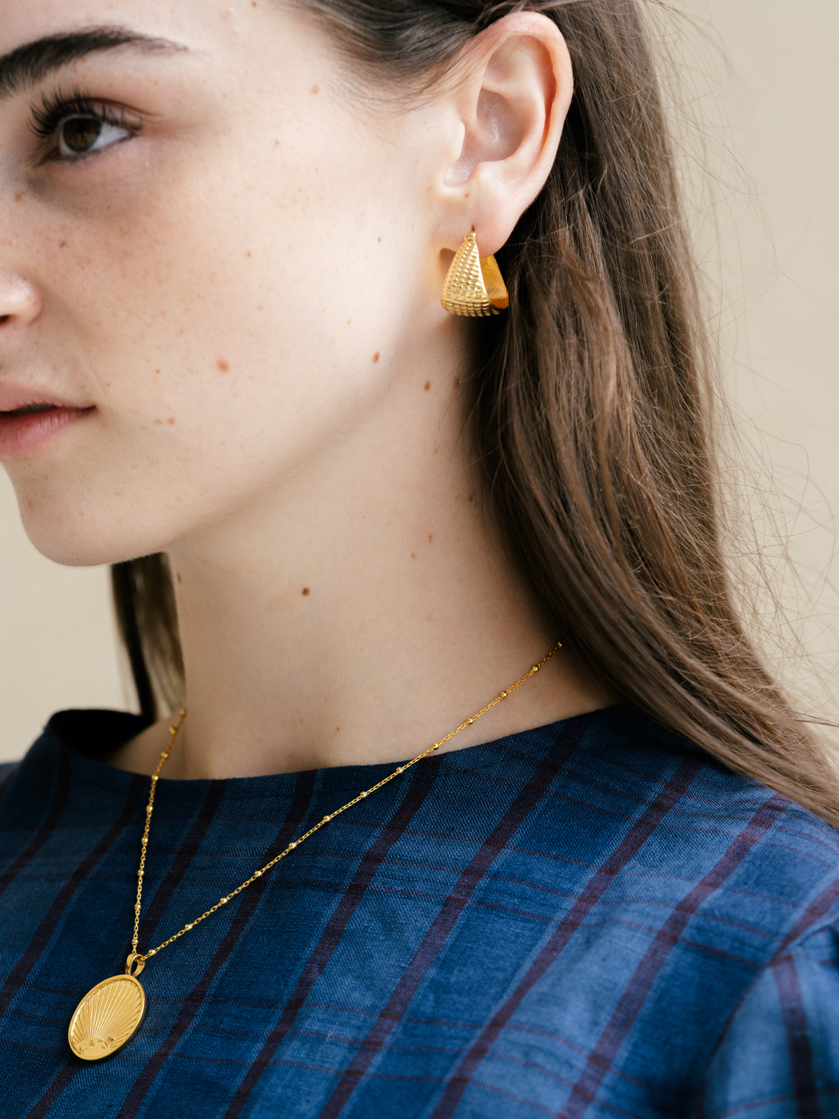 Gold Vermeil hoop earrings – Angela | No More Nobody